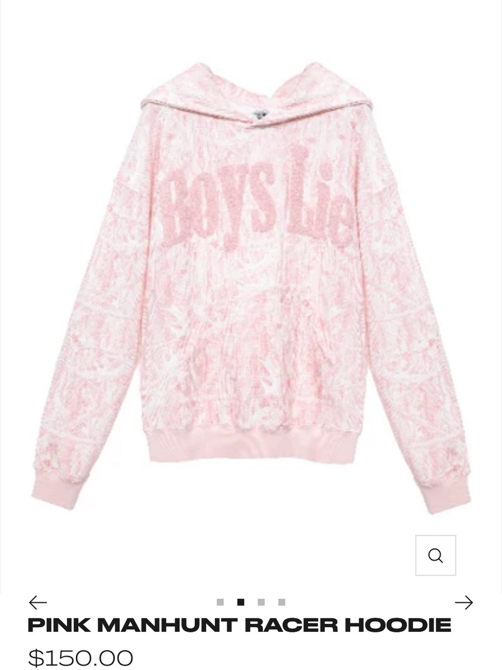 Boys Lie Pink Manhunt Hoodie and Pant Set